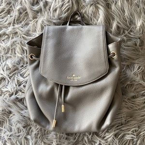 Kate Spade Gray Backpack with Adjustable Straps